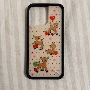 Black Whimsical Reindeer Phone Case